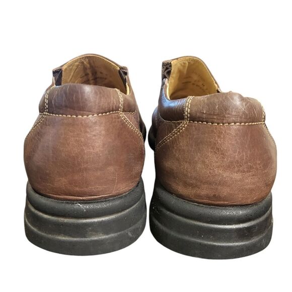 Johnston & Murphy Pebble Leather Slip On Brown Loafers Shoes 20-7468 Sz 10M - Picture 6 of 9